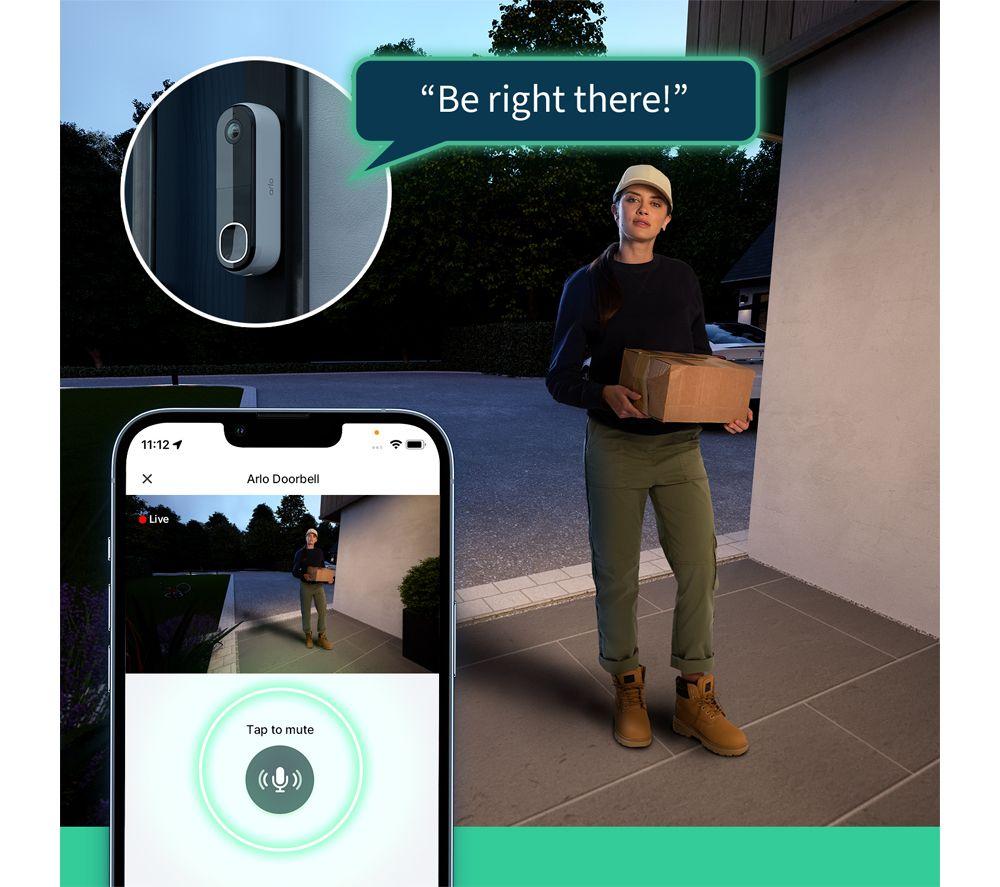 ARLO Pro 6 2K HDR WiFi Security Camera System & Video Doorbell - White image number 8 of 9