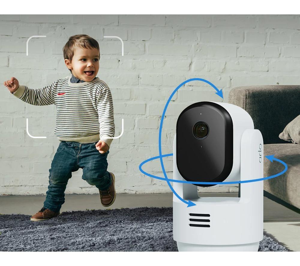 ARLO Essential 3 2K HD Indoor WiFi Security Camera - White & Black image number 2 of 3