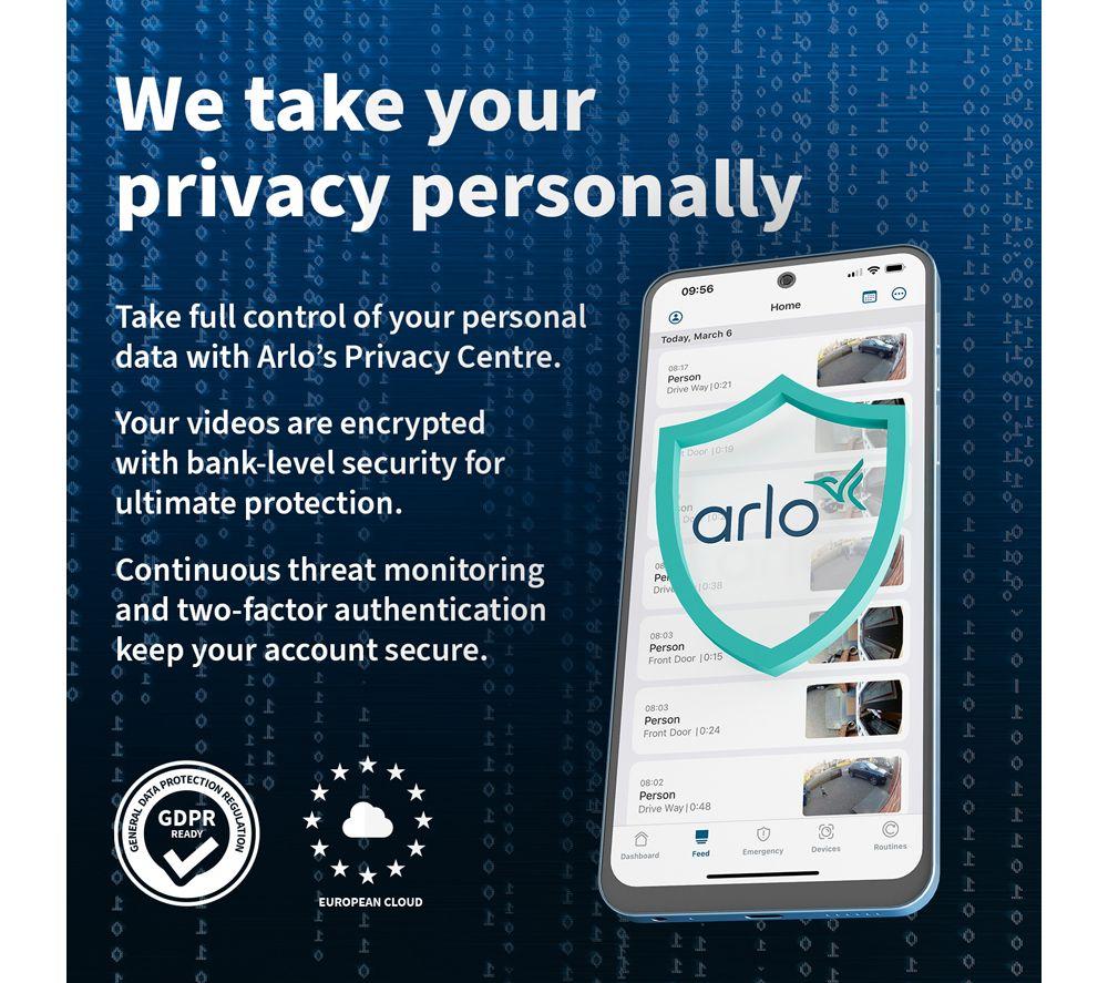 ARLO Essential 2K WiFi Security Camera - 2 Cameras, White & Black image number 4 of 11