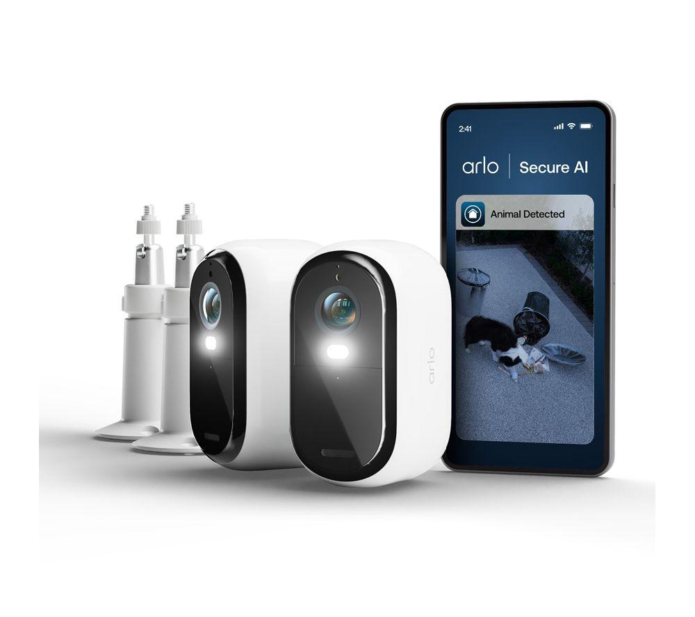 ARLO Essential 2K WiFi Security Camera - 2 Cameras, White & Black image number 8 of 11