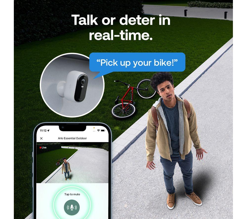 ARLO Essential 2K WiFi Security Camera - 2 Cameras, White & Black image number 10 of 11