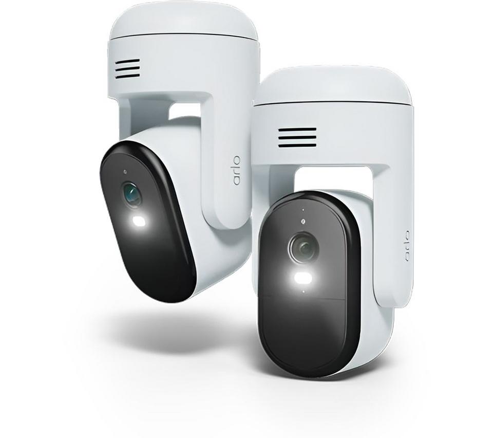 ARLO Essential 3 2K HD WiFi Security Camera - 2 Cameras, White & Black