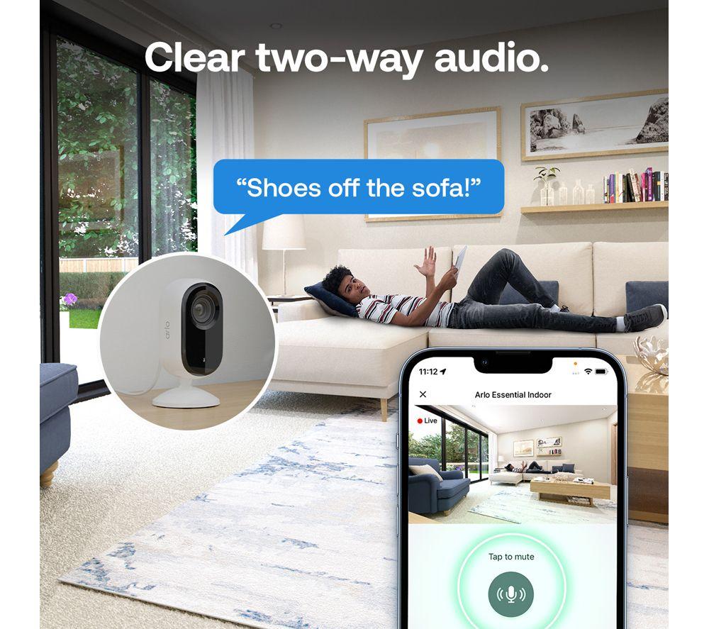 ARLO Essential 3 2K Indoor Security Camera with Video Doorbell - White image number 5 of 10