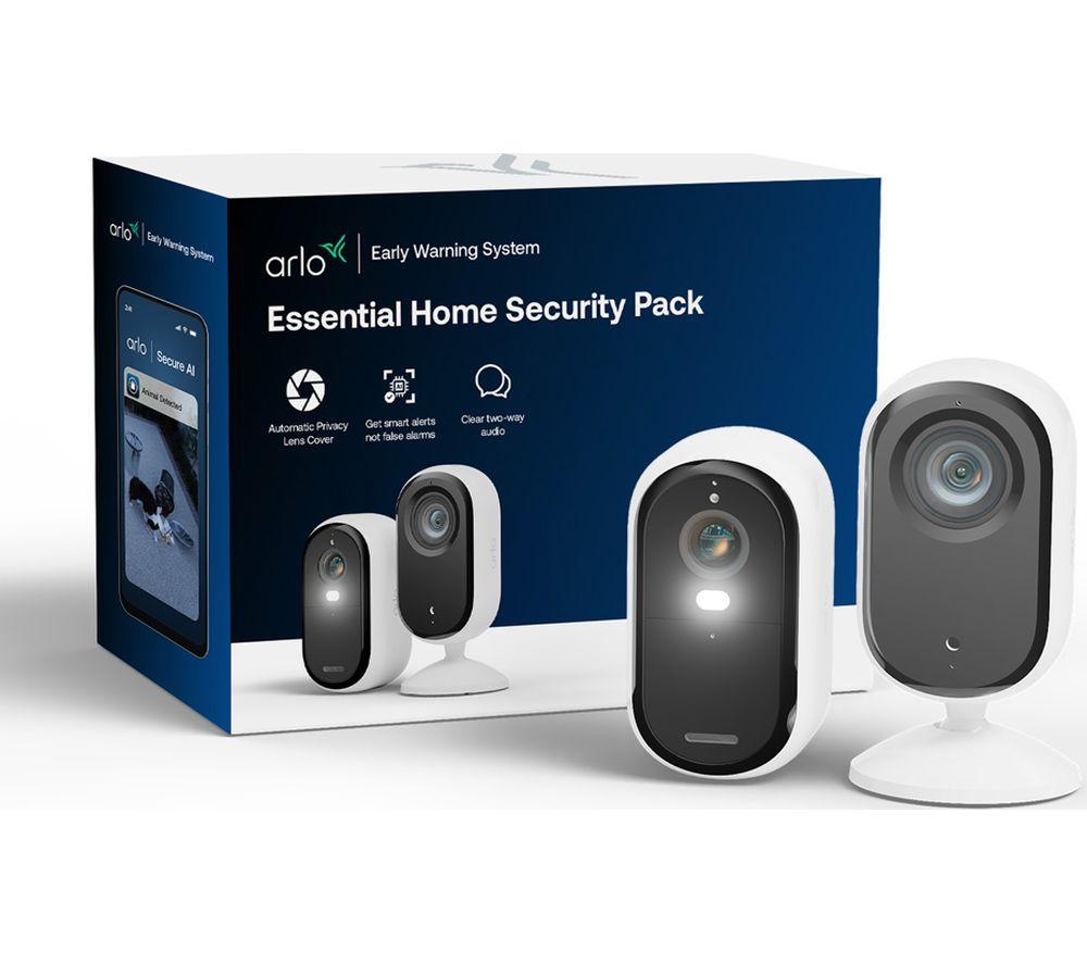 ARLO Essential 3 2K WiFi Home Security Kit with Indoor & Outdoor Cameras - White image number 2 of 9