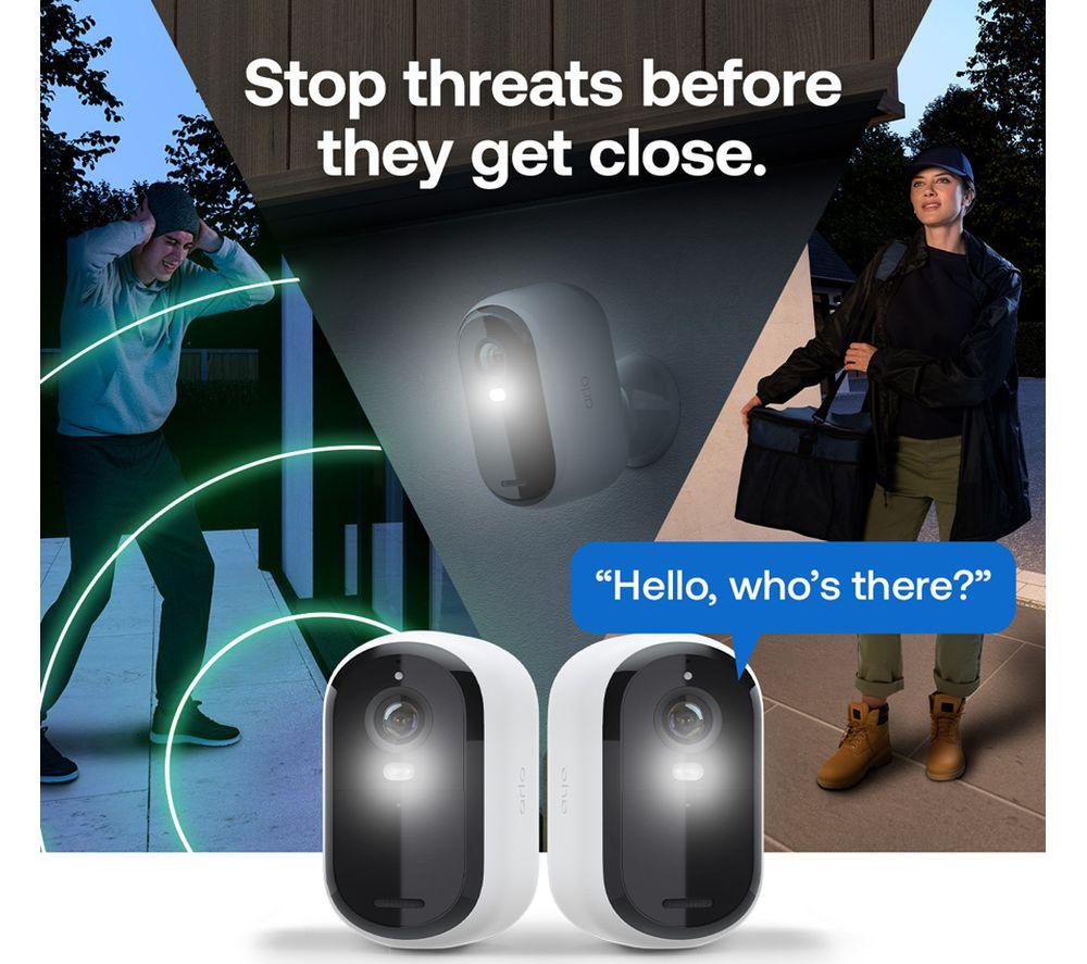 ARLO Essential 3 2K WiFi Home Security Kit with Indoor & Outdoor Cameras - White image number 3 of 9