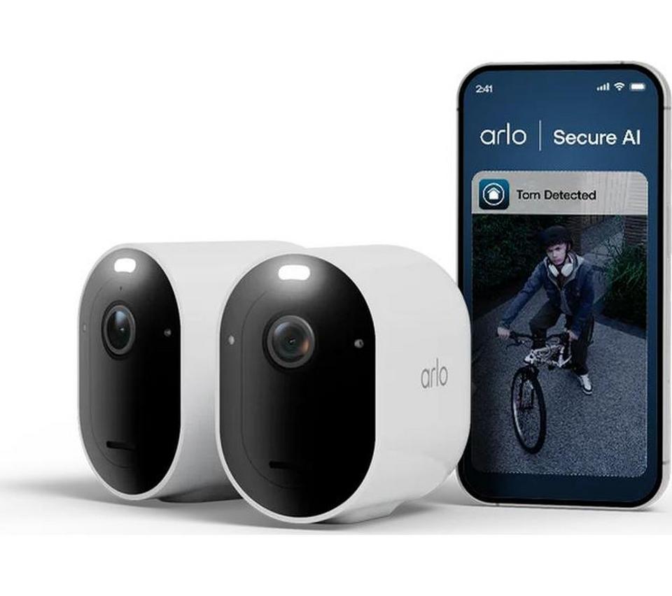 ARLO Pro 6 2K HDR WiFi Security Camera System - 2 Cameras, White