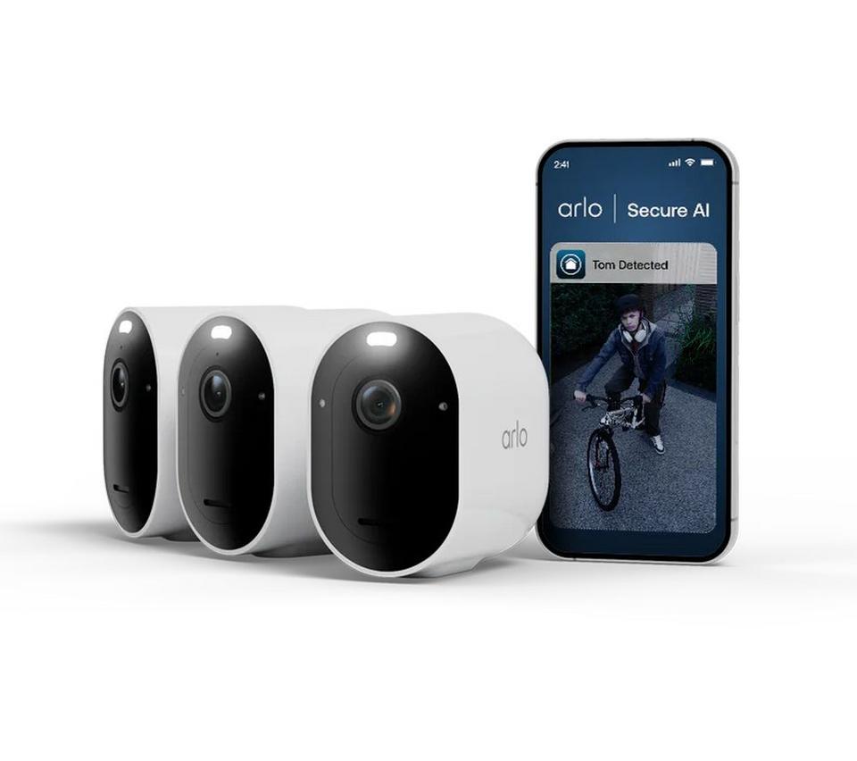 ARLO Pro 6 2K HDR WiFi Security Camera System - 3 Cameras, White