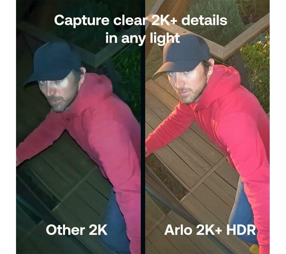 ARLO Pro 6 2K HDR WiFi Security Camera System - 3 Cameras, White image number 2 of 6