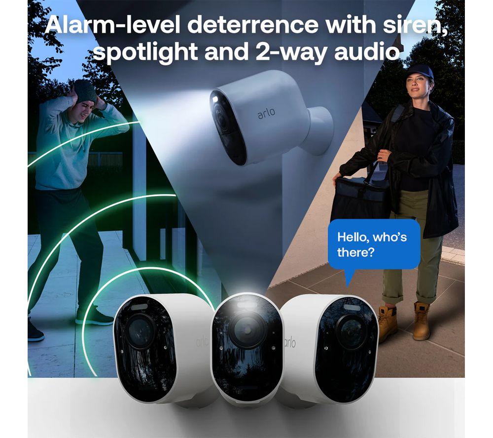 ARLO Pro 6 2K HDR WiFi Security Camera System - 4 Cameras, White image number 7 of 8