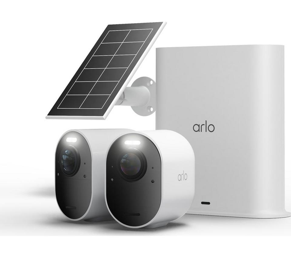 ARLO Ultra 3 4K Ultra HD WiFi Security Camera & Solar Panel Kit - 2 Cameras, White
