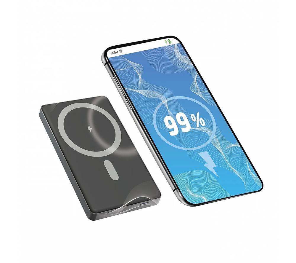 GROOV-E GV-CH1000M - BE Portable Magnetic Wireless Power Bank - Blue image number 2 of 5