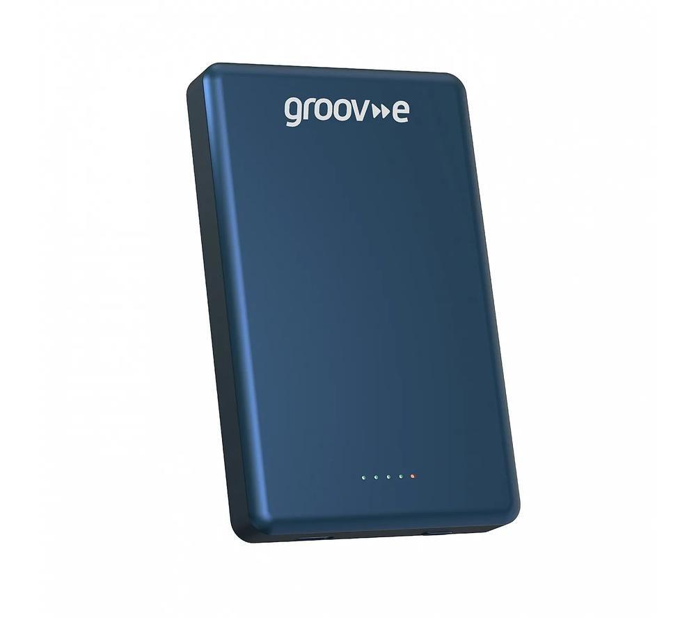 GROOV-E GV-CH1000M - BE Portable Magnetic Wireless Power Bank - Blue image number 4 of 5