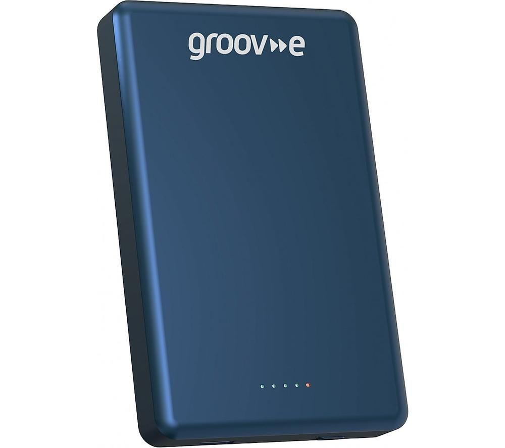 GROOV-E GV-CH1000M - BE Portable Magnetic Wireless Power Bank - Blue image number 5 of 5
