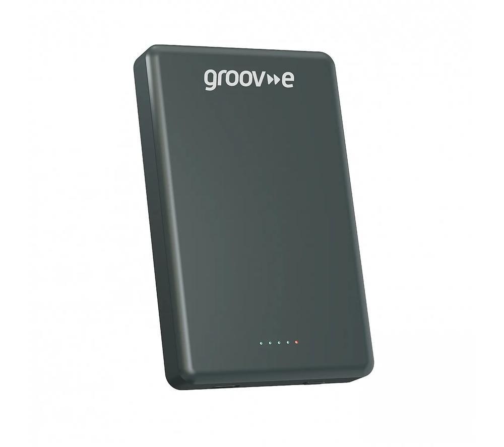 GROOV-E GV-CH1000M-SR Portable Magnetic Wireless Power Bank - Silver image number 4 of 5