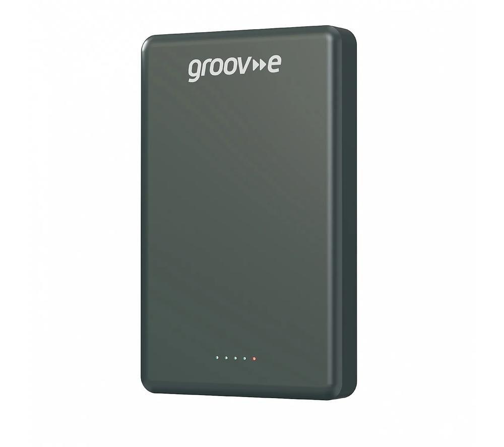 GROOV-E GV-CH1000M-SR Portable Magnetic Wireless Power Bank - Silver image number 5 of 5