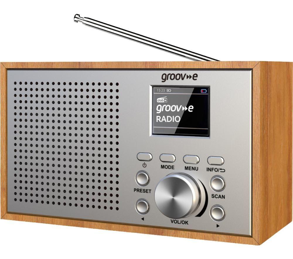 GROOV-E Oslo Portable DAB/FM Bluetooth Radio - Brown & Grey image number 5 of 5
