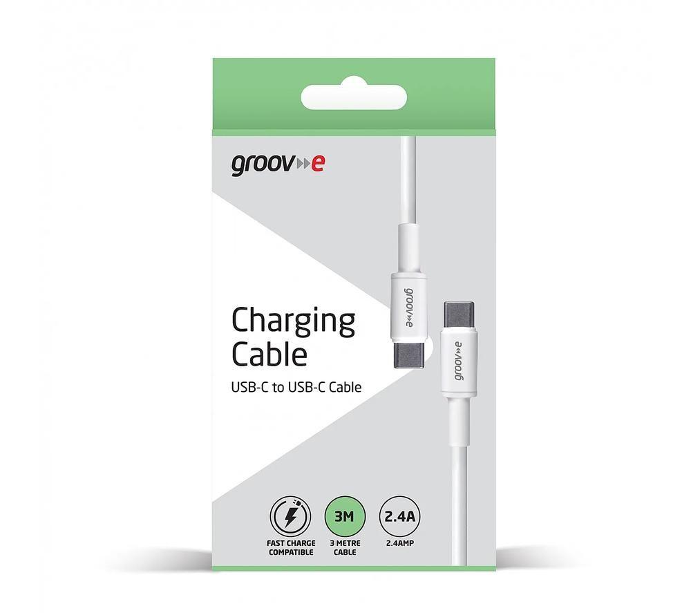 GROOV-E GV-MA025-WE USB Type-C to USB Type-C Cable - 3 m image number 2 of 2