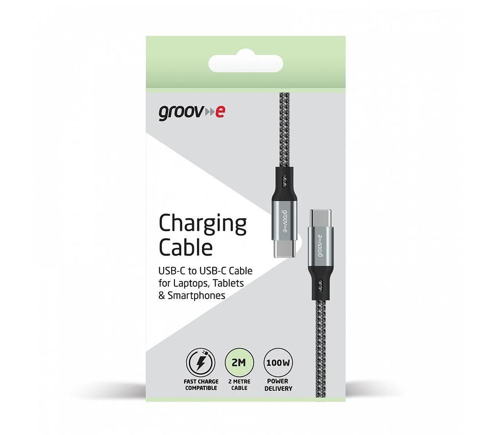GROOV-E GV-MA028-SG USB Type-C to USB Type-C Braided Cable - 2 m image number 2 of 2