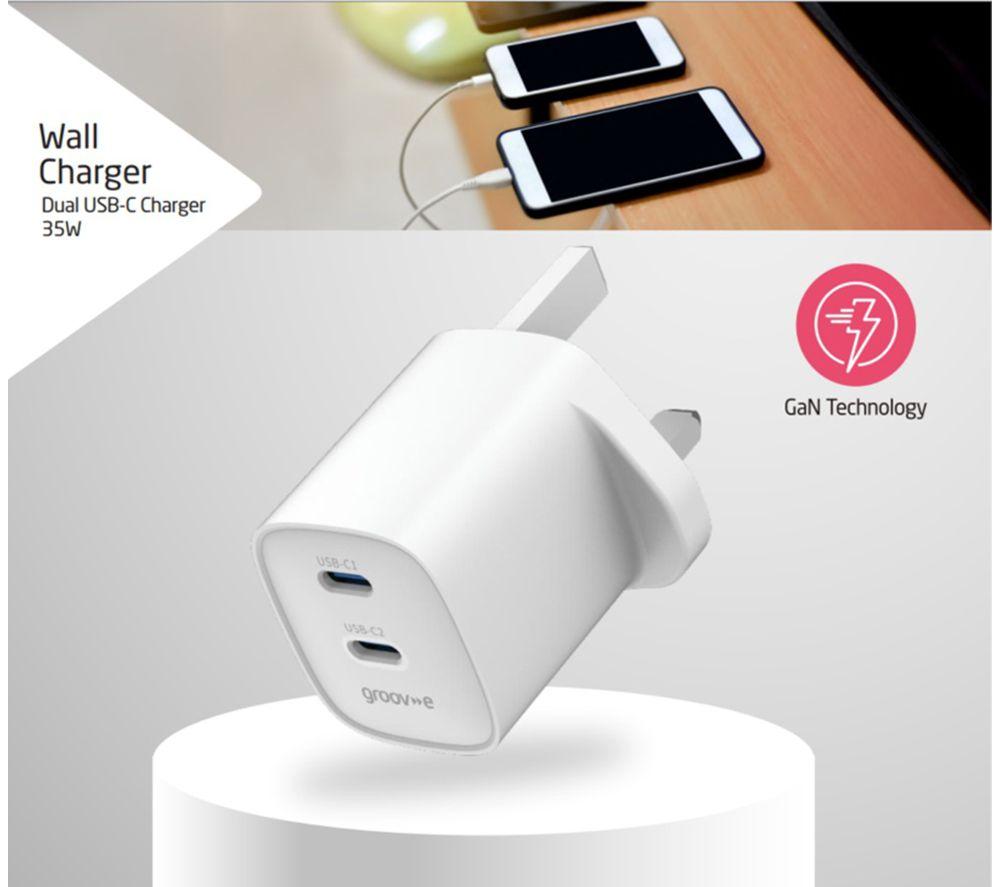 GROOV-E GVMA108WE 35 W GaN USB Charger image number 2 of 3