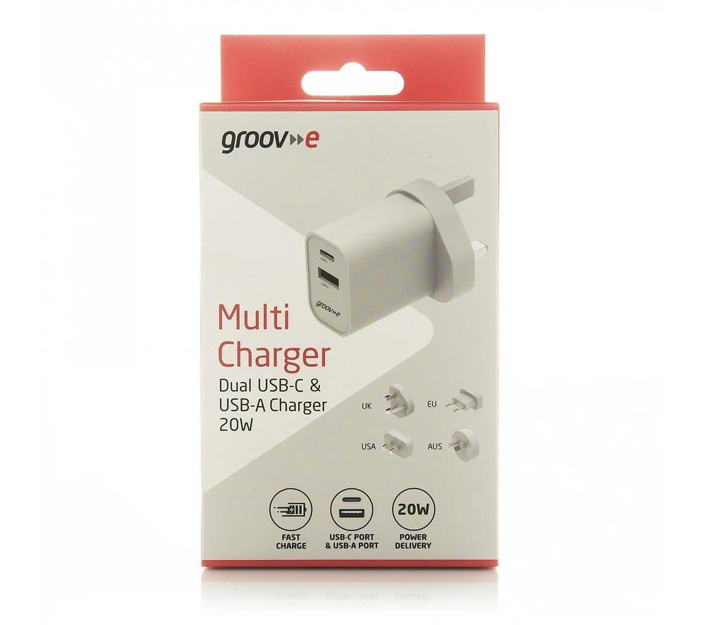 GROOV-E USB-C & USB-A Worldwide USB Travel Plug Adapter image number 3 of 4