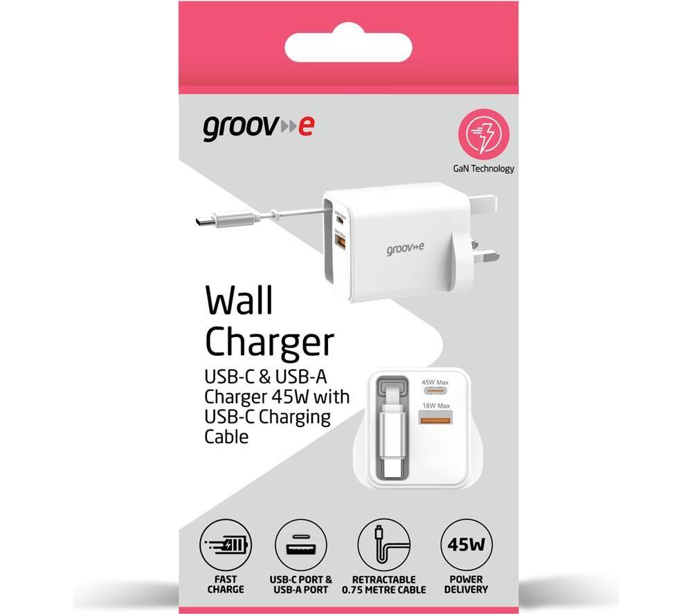 GROOV-E GVMA114WE 45 W GaN USB Charger image number 3 of 4