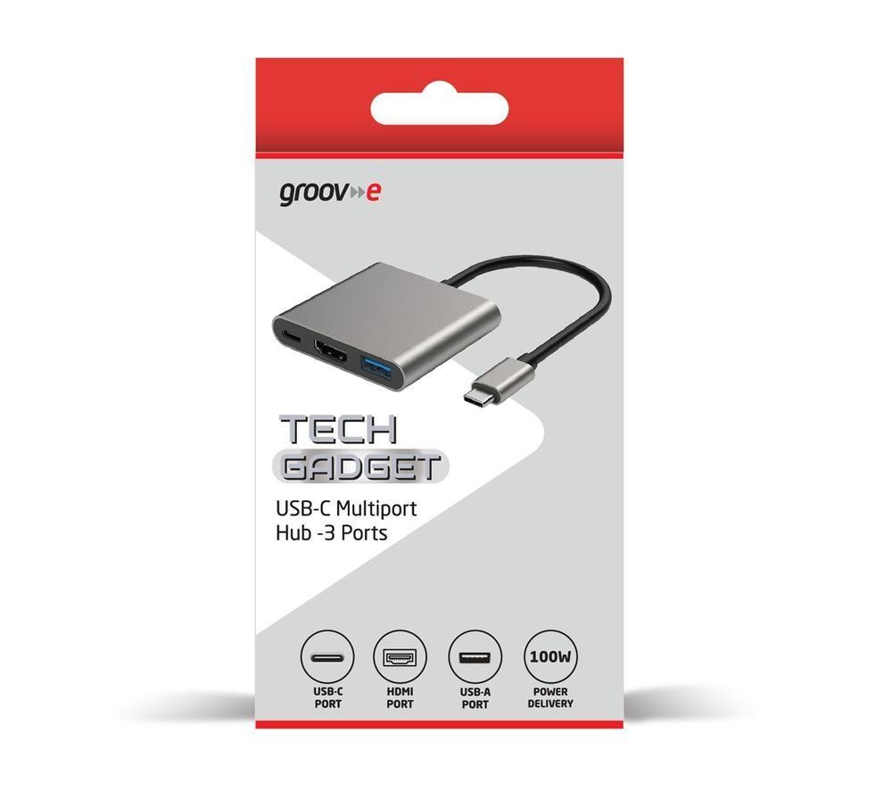 GROOV-E GVPC29SR 3-Port USB Type-C Hub image number 3 of 3