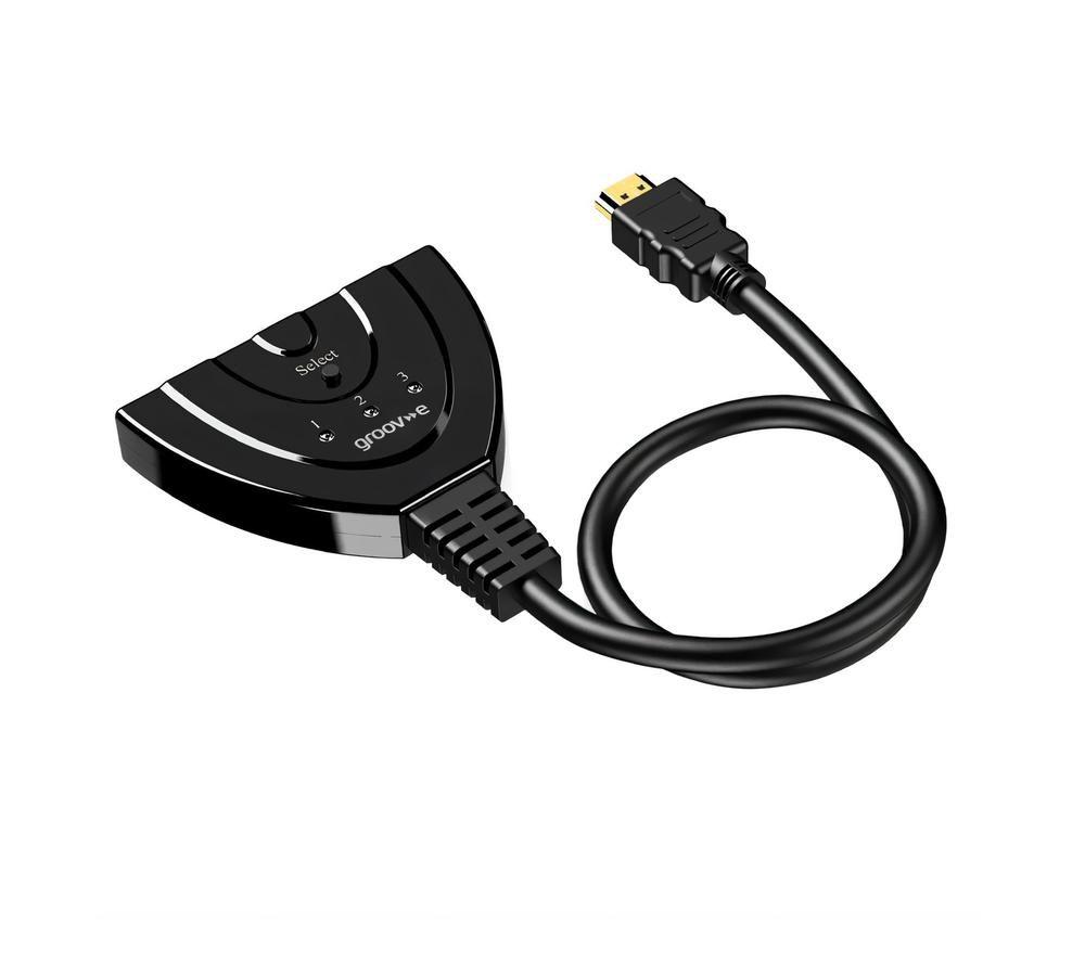 GROOV-E GVTV05BK 3-Port HDMI Switch image number 3 of 4