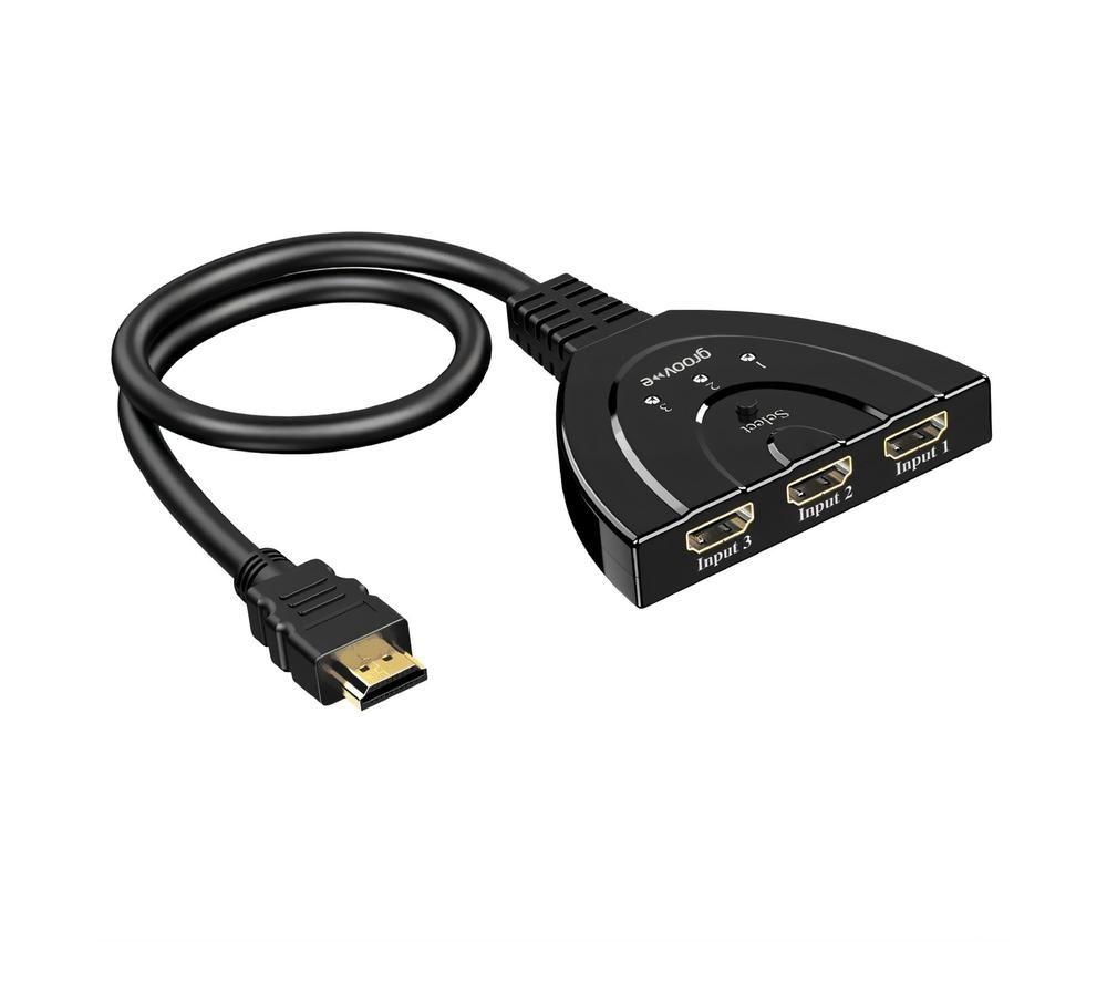 GROOV-E GVTV05BK 3-Port HDMI Switch image number 4 of 4