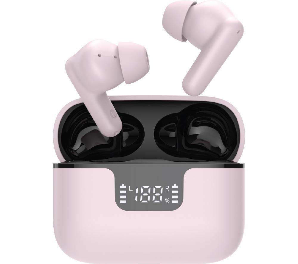 GROOV-E Storm Buds Wireless Bluetooth Noise-Cancelling Earbuds - Pink image number 2 of 7