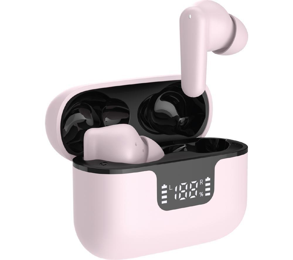 GROOV-E Storm Buds Wireless Bluetooth Noise-Cancelling Earbuds - Pink image number 3 of 7