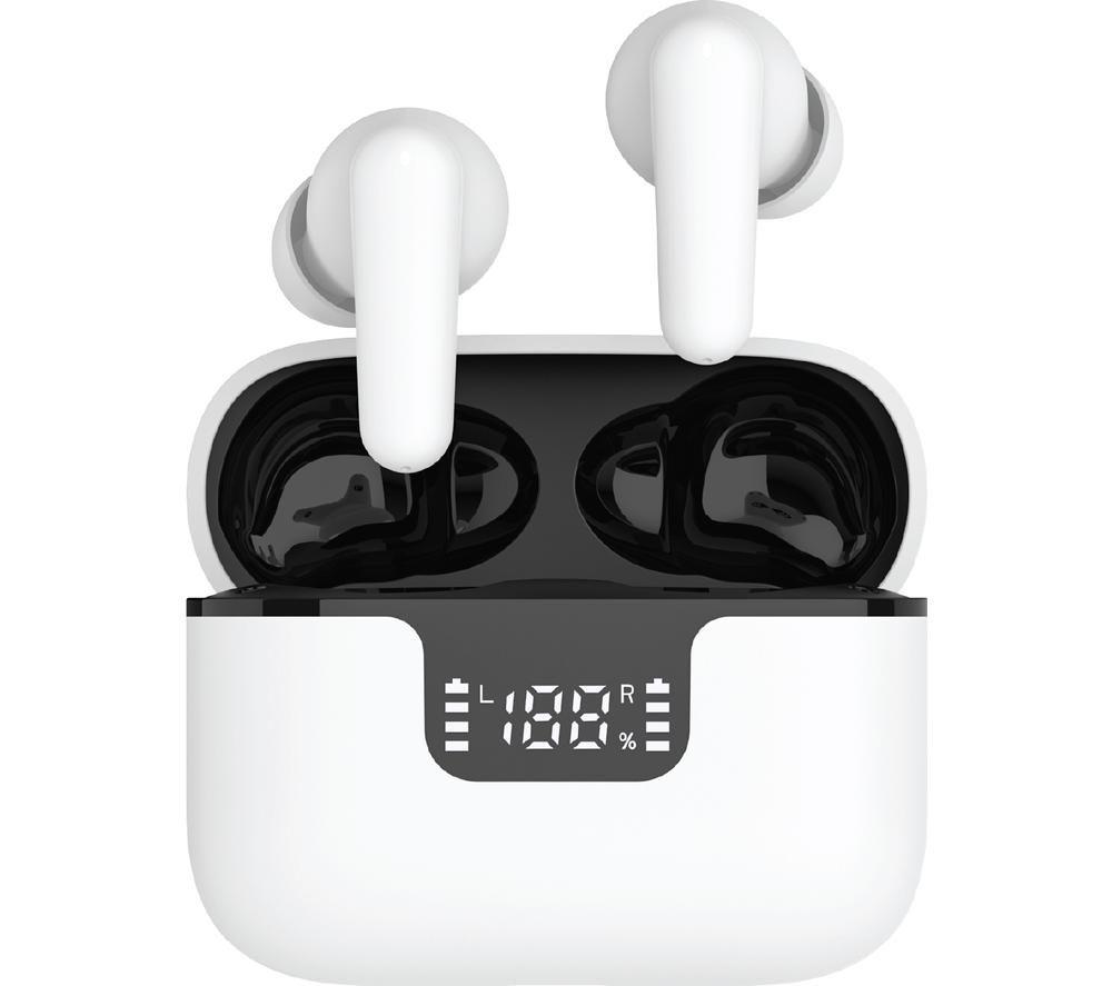 GROOV-E Storm Buds Wireless Bluetooth Noise-Cancelling Earbuds - White image number 2 of 7