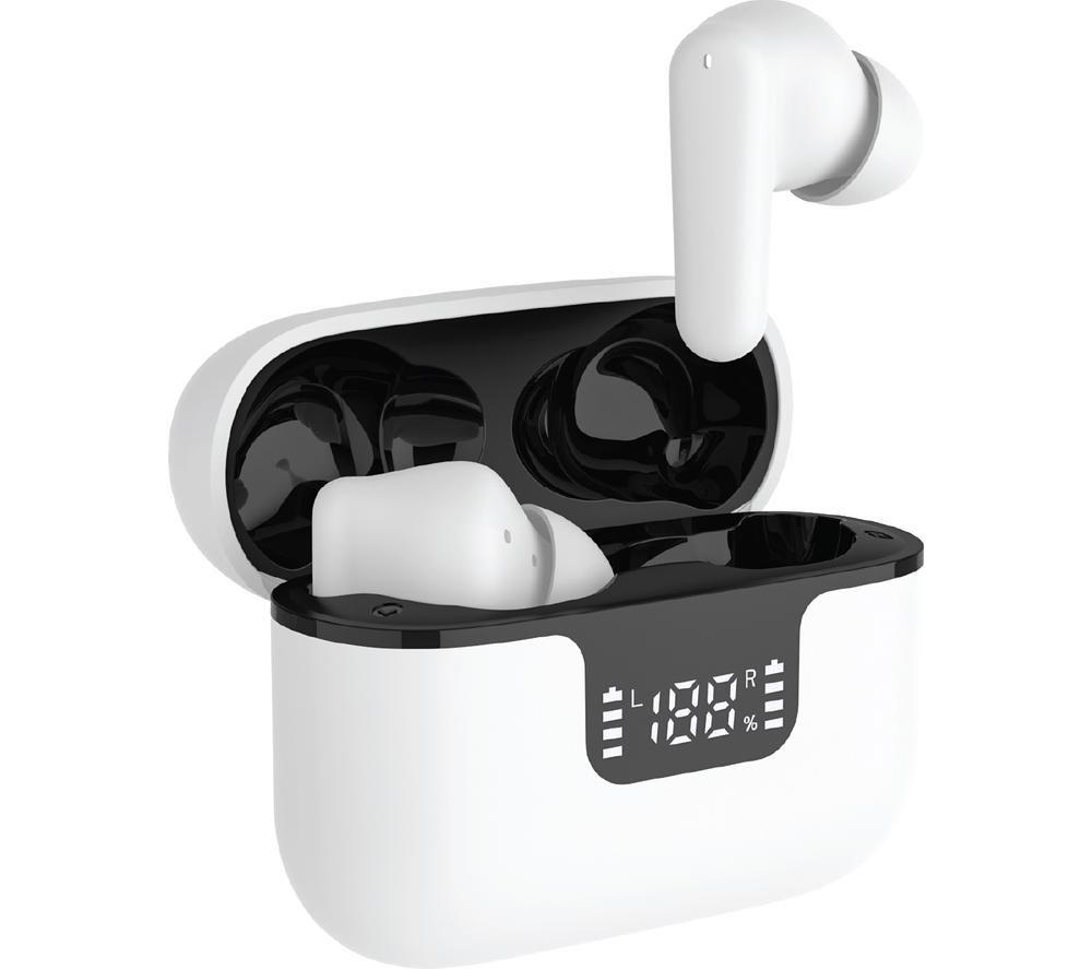 GROOV-E Storm Buds Wireless Bluetooth Noise-Cancelling Earbuds - White image number 3 of 7