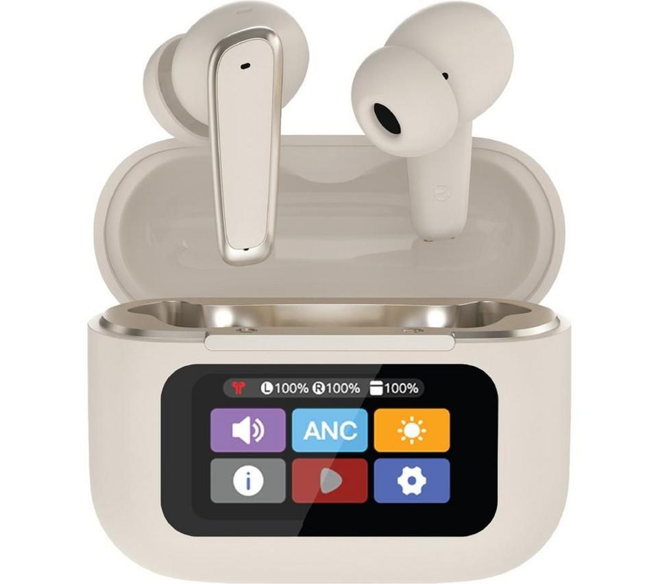 GROOV-E Neo Buds Wireless Bluetooth Noise-Cancelling Earphones - Cream