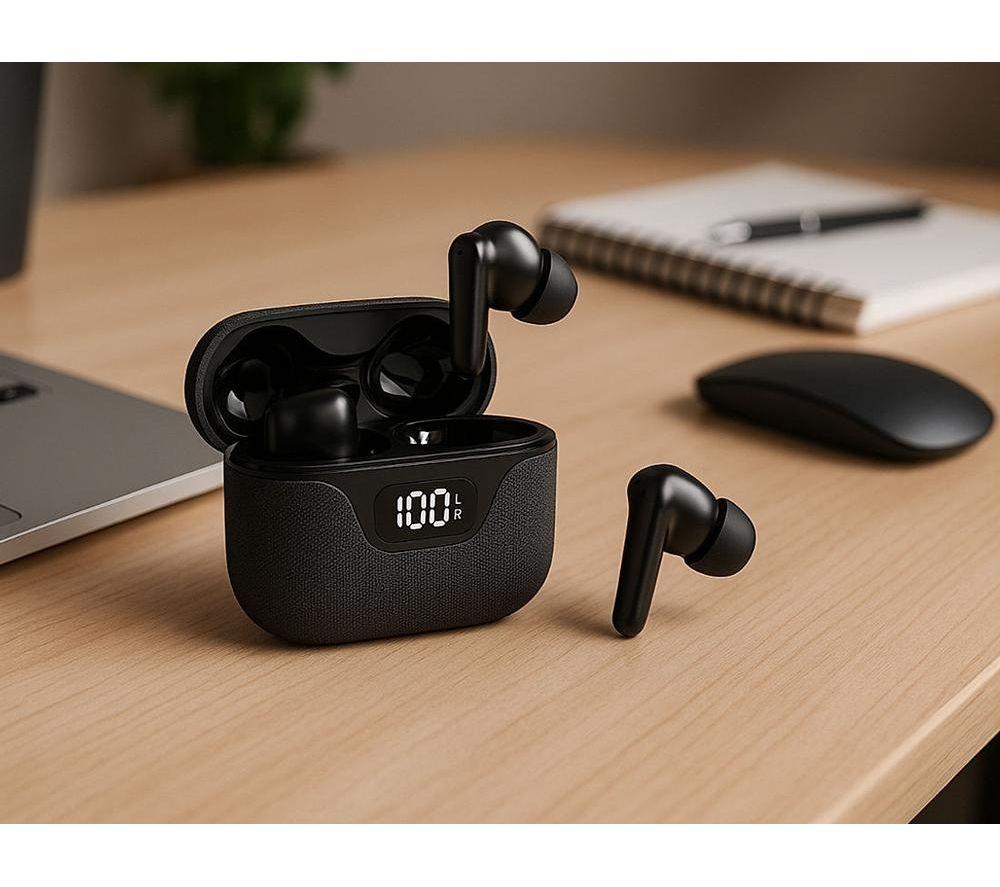 GROOV-E Flex Buds Wireless Bluetooth Noise-Cancelling Earbuds - Black image number 5 of 6