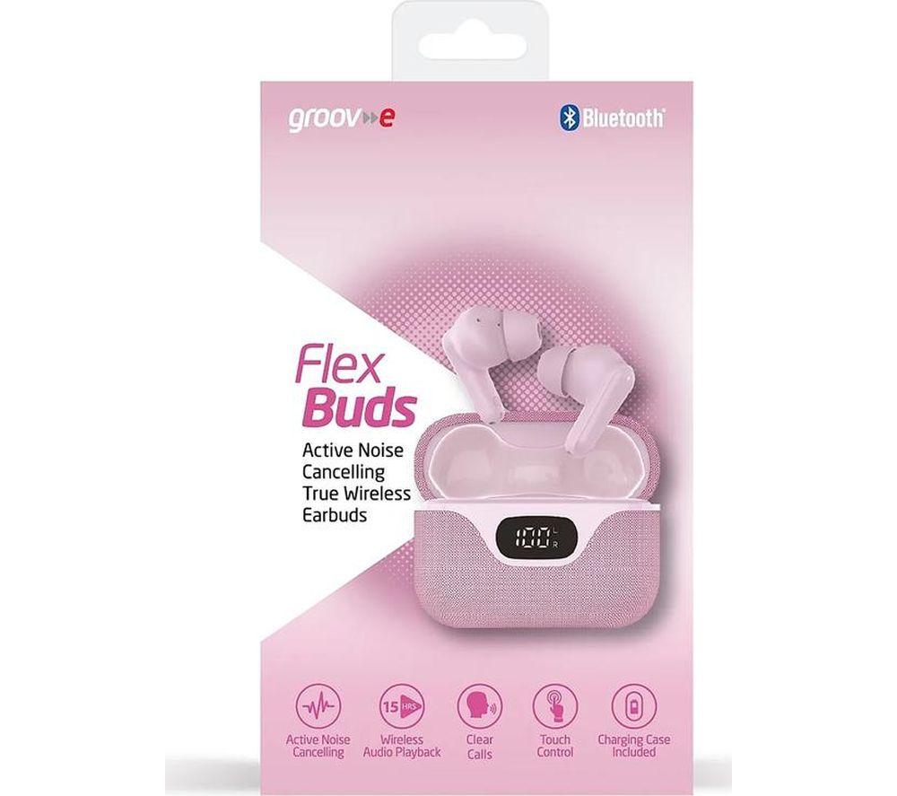 GROOV-E Flex Buds Wireless Bluetooth Noise-Cancelling Earbuds - Pink image number 6 of 6