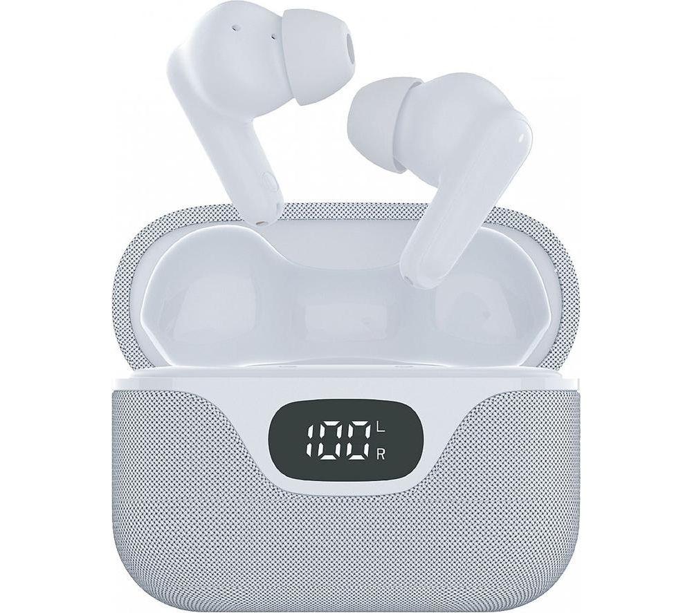 GROOV-E Flex Buds Wireless Bluetooth Noise-Cancelling Earbuds - White image number 4 of 6