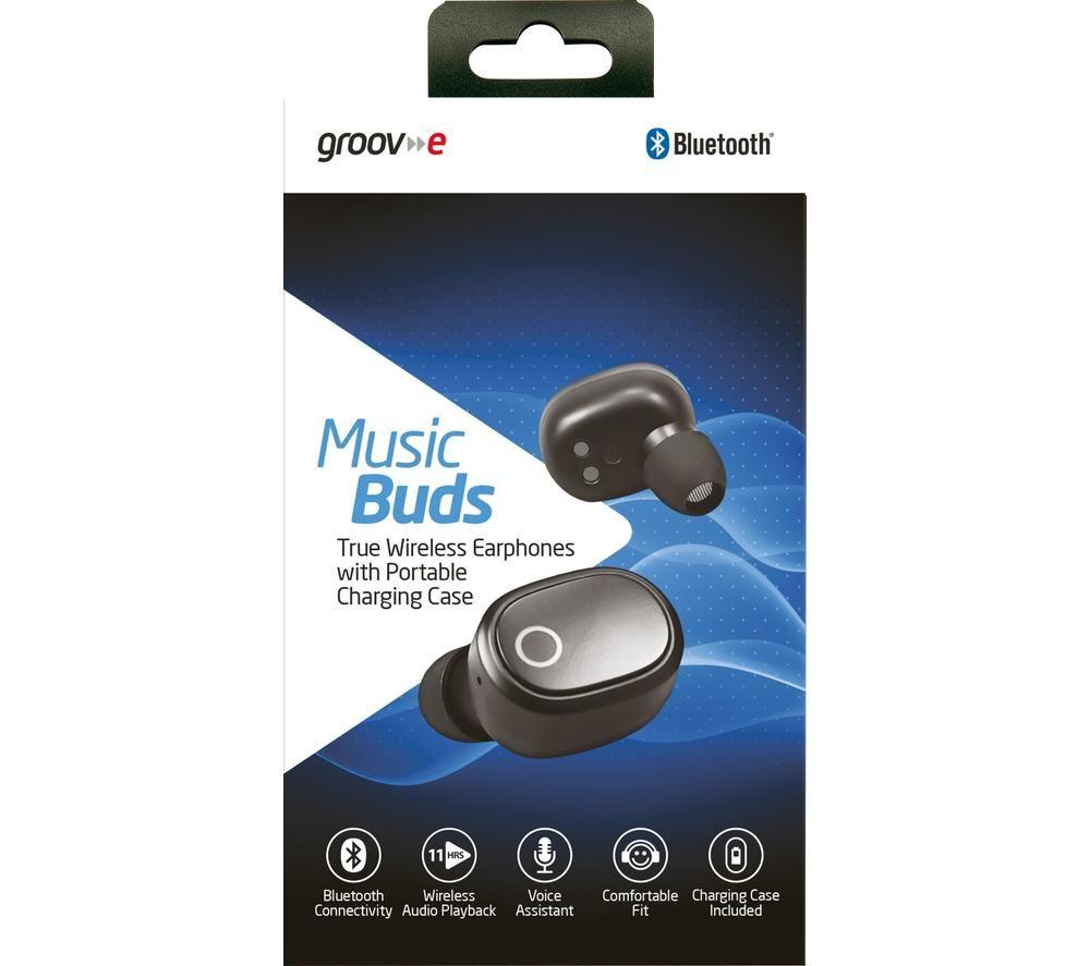 GROOV-E Music Buds Wireless Bluetooth Earbuds - Black image number 4 of 4