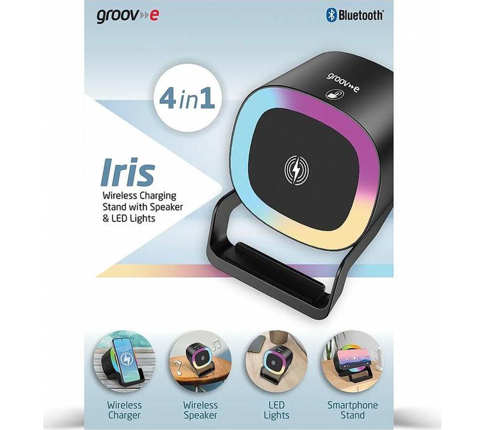 GROOV-E Wireless Charging Pad with Bluetooth Speaker - Black image number 2 of 4