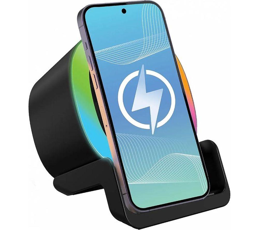 GROOV-E Wireless Charging Pad with Bluetooth Speaker - Black image number 4 of 4