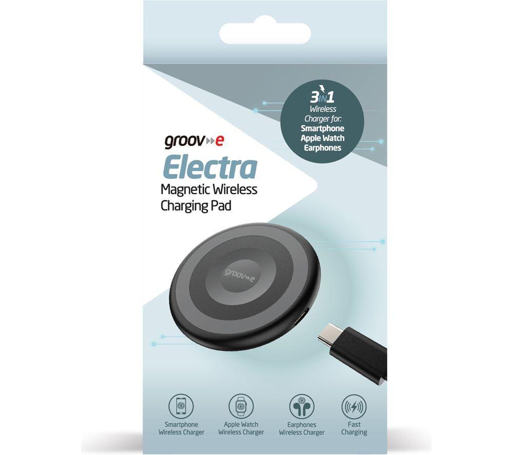GROOV-E Electra GVWC12BK 3 in 1 Wireless Charging Pad image number 3 of 3