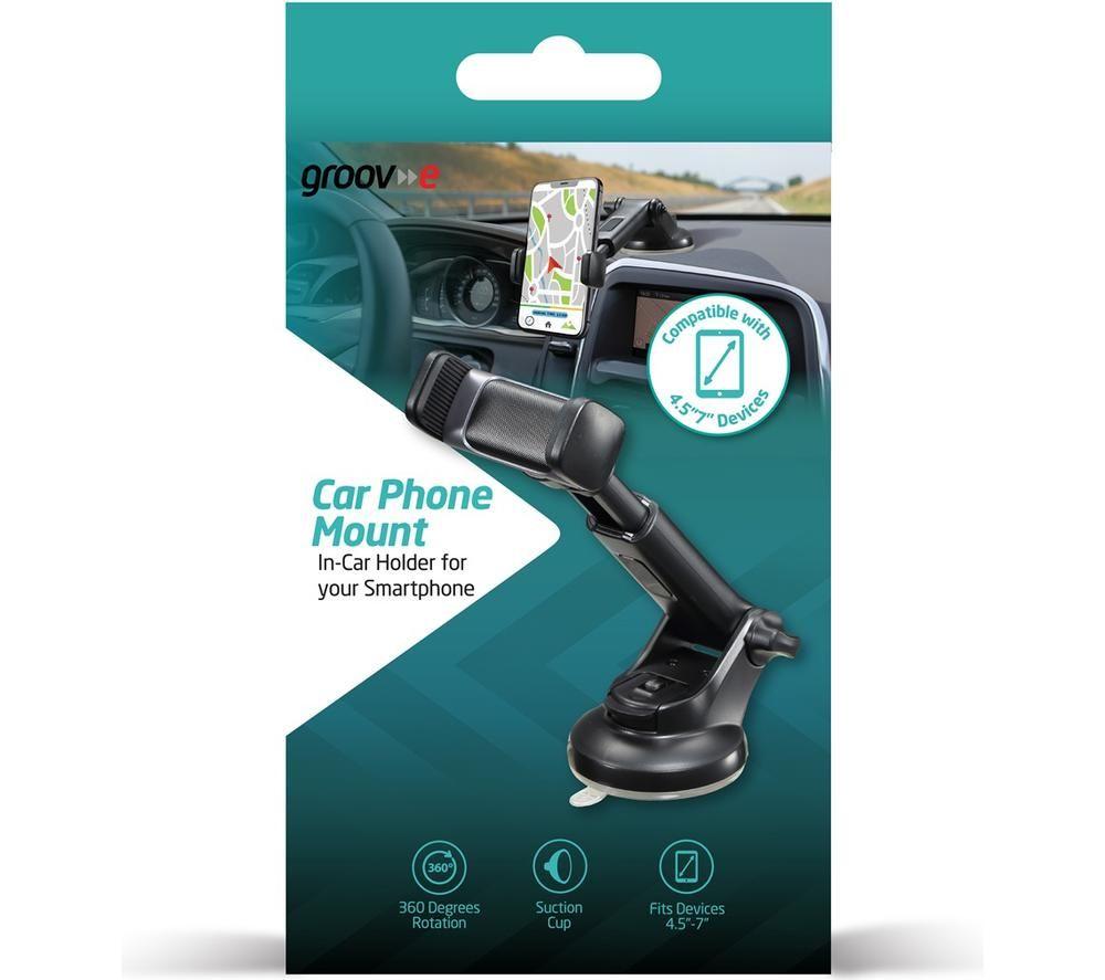 GROOV-E GVWM10BK Smartphone Car Suction Mount image number 2 of 6