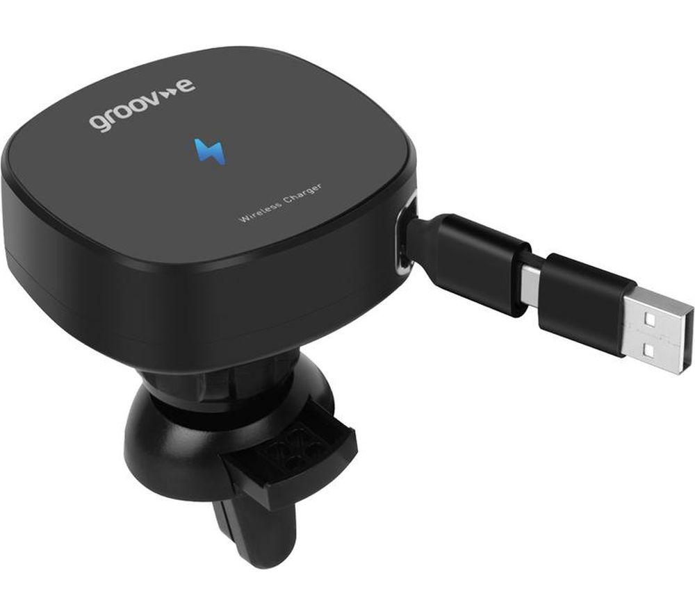 GROOV-E GVWM11BK MagSafe Compatible Wireless Car Vent Mount Charger image number 2 of 6