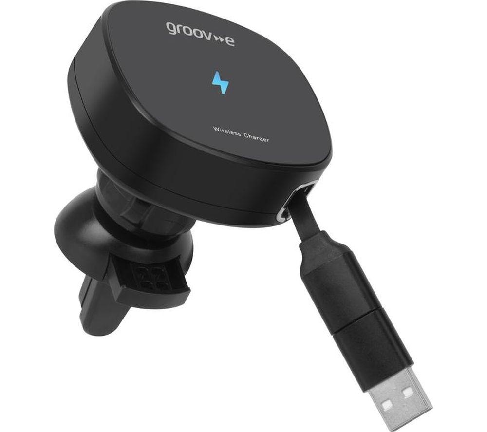 GROOV-E GVWM11BK MagSafe Compatible Wireless Car Vent Mount Charger image number 4 of 6