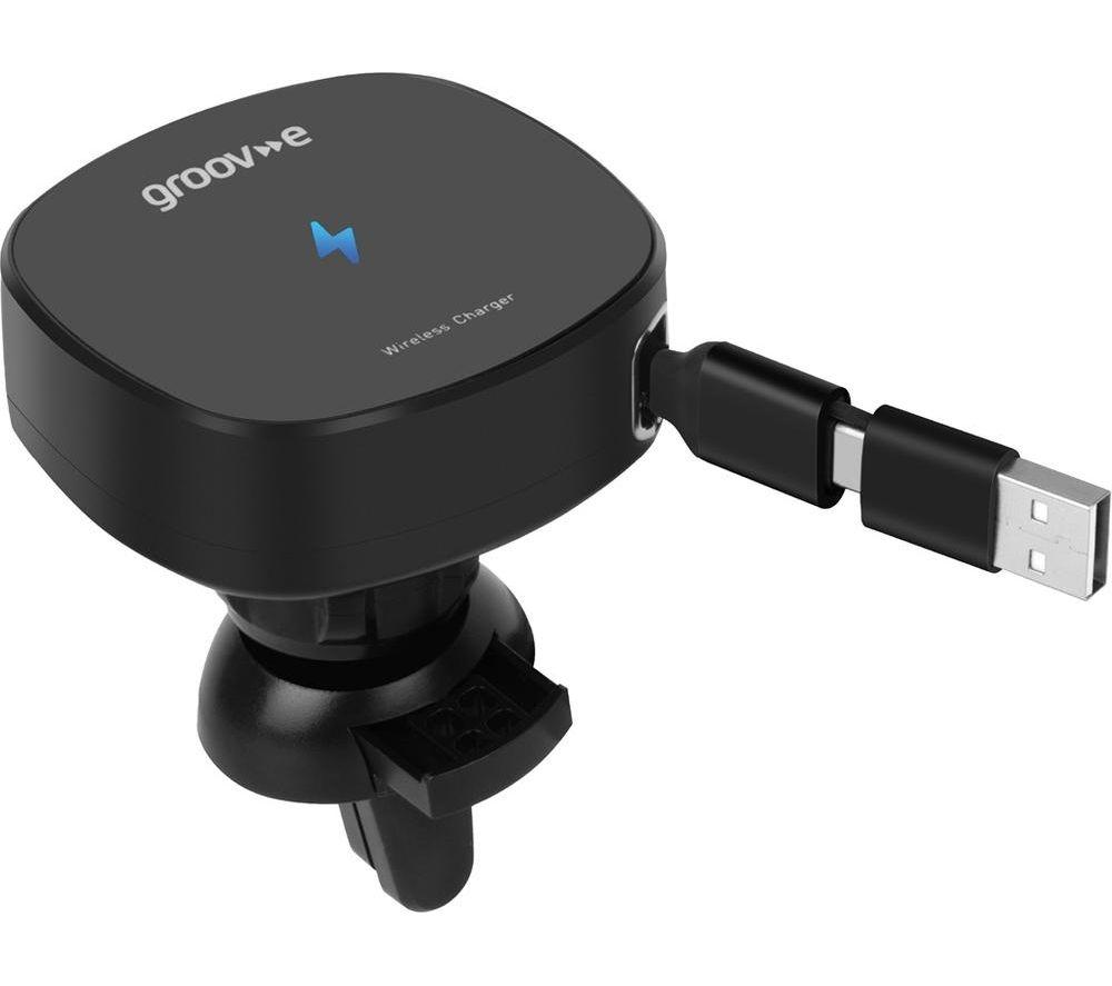 GROOV-E GVWM11BK MagSafe Compatible Wireless Car Vent Mount Charger image number 5 of 6
