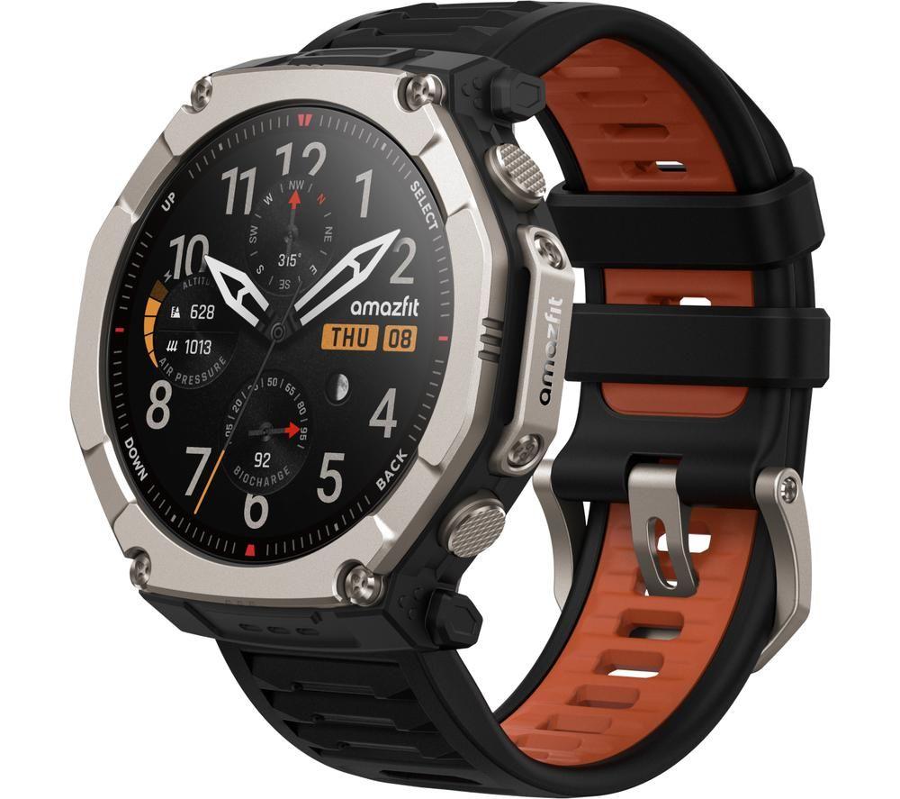 Amazfit T-Rex Ultra 2 Smart Watch - Black Magma, Silver/Grey