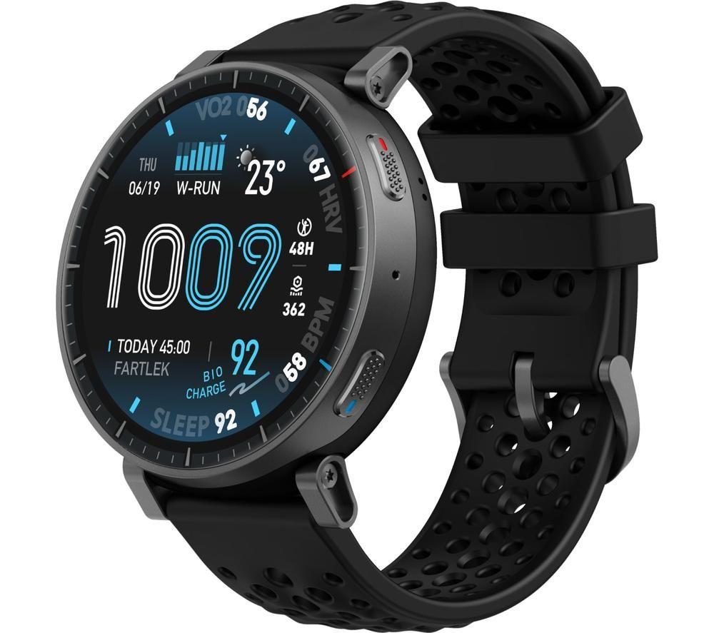 Amazfit Active Max Smart Watch - Black, Silicone Strap, Black