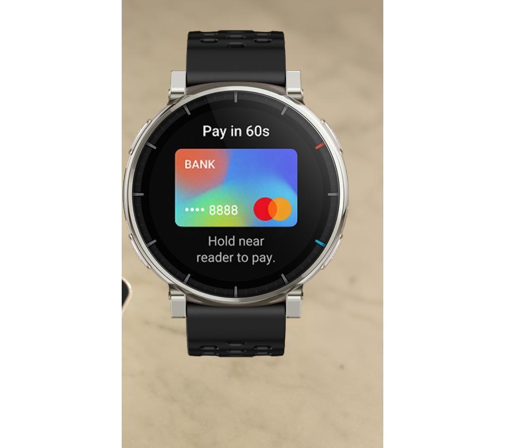 AMAZFIT Active 3 Premium Smart Watch - Apex Silver, Silicone Strap image number 2 of 9