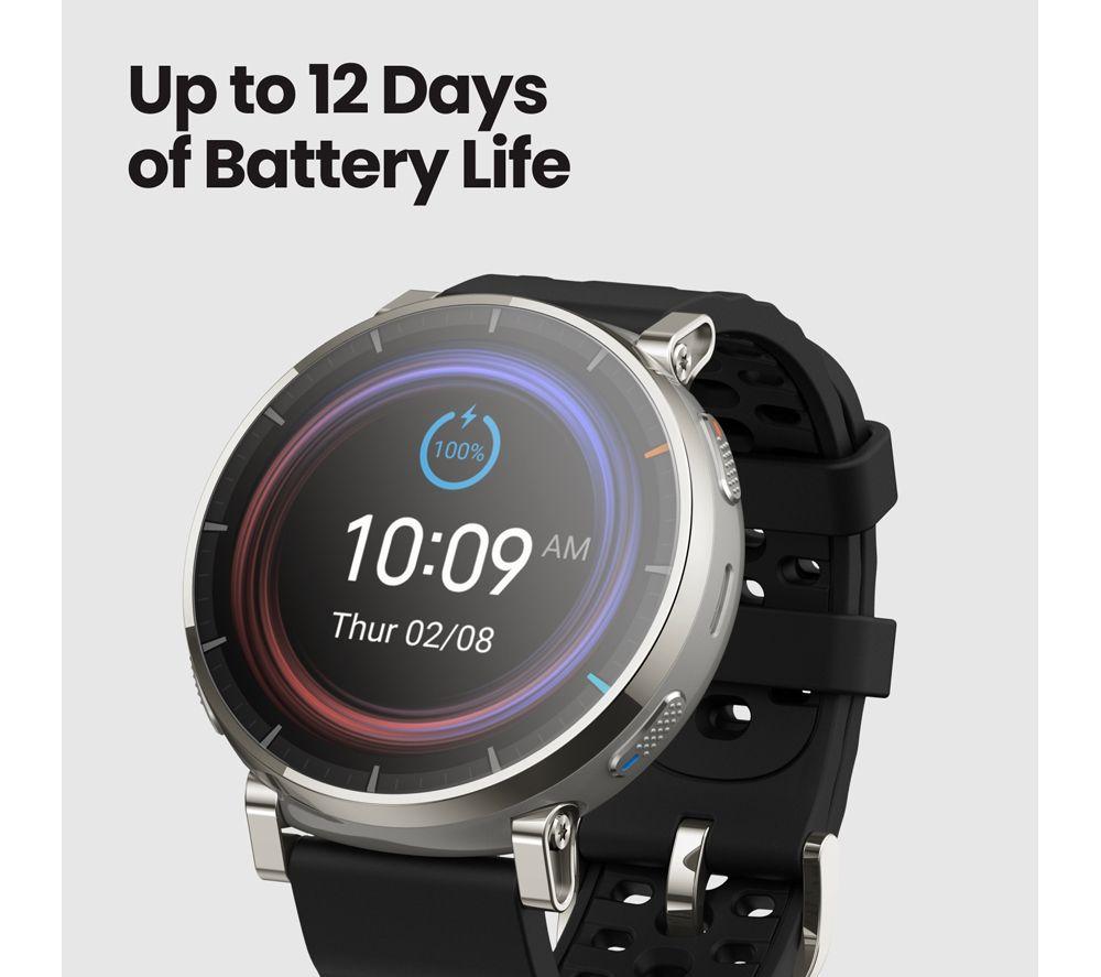 AMAZFIT Active 3 Premium Smart Watch - Apex Silver, Silicone Strap image number 6 of 9