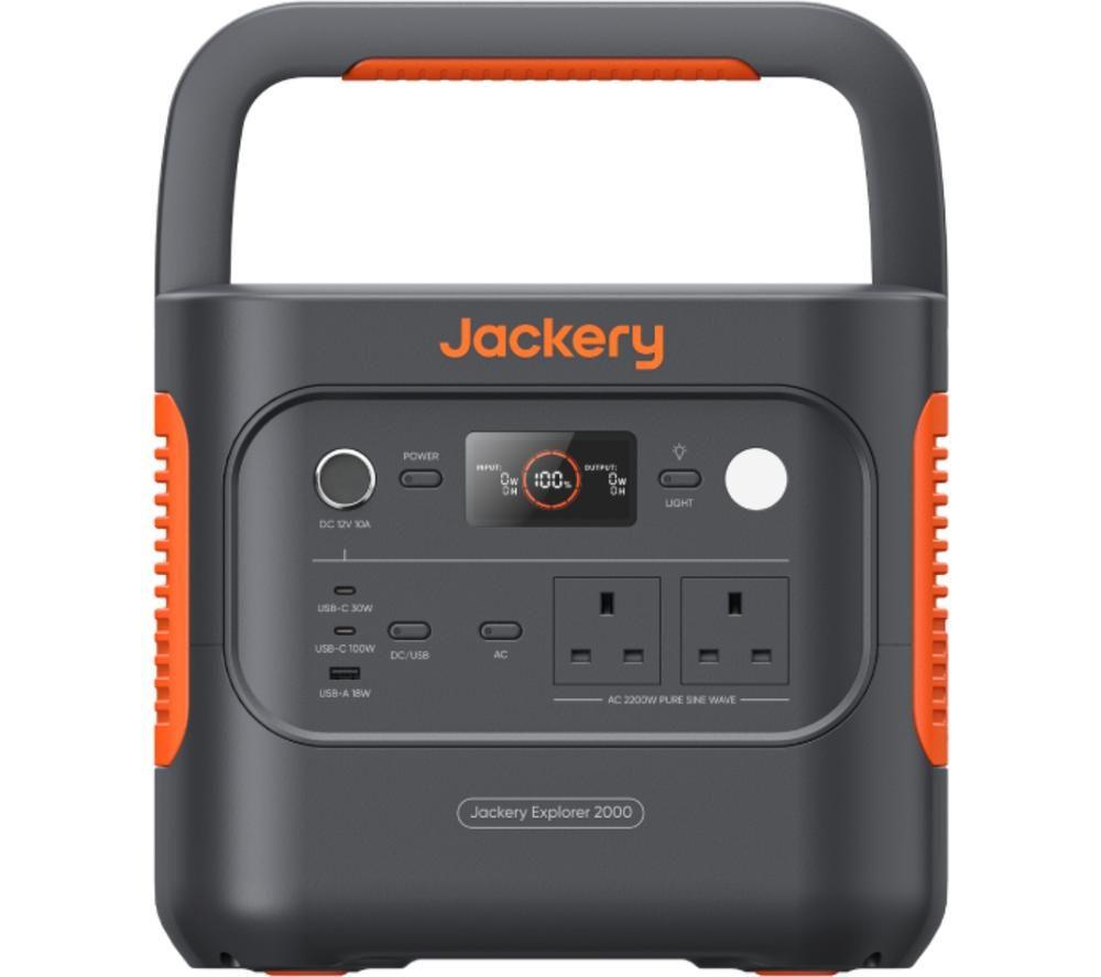 Jackery Explorer 2000 V2 Portable Power Station, Orange,Black