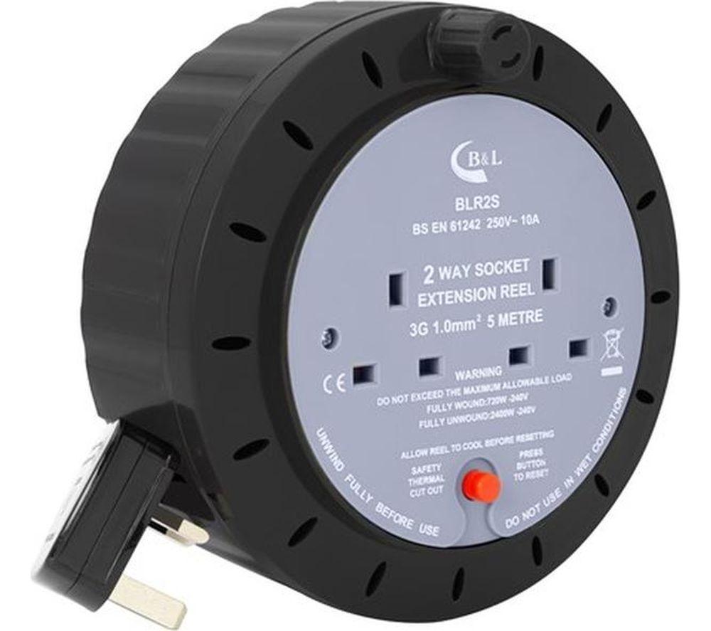 BENROSS 45630 2-Socket Extension Cable Reel - 5 m image number 3 of 4